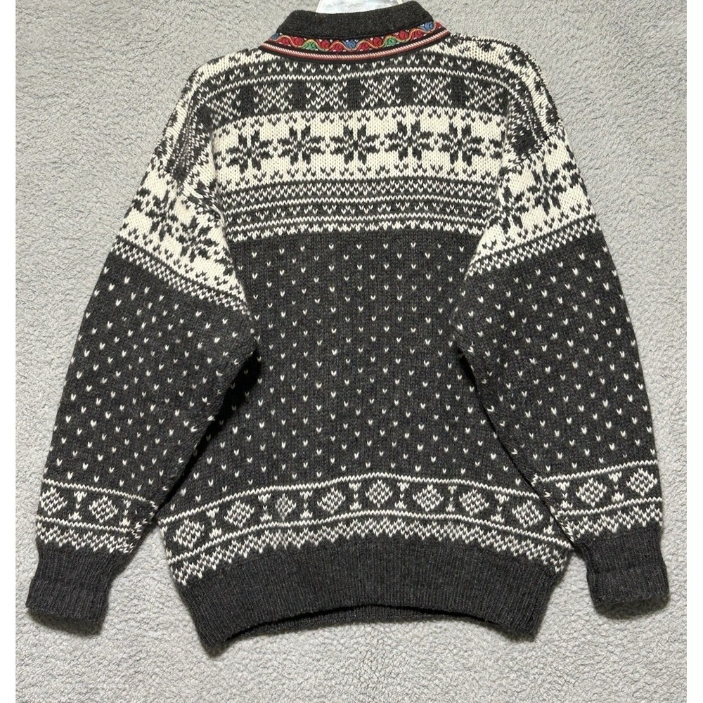 Vintage Norwegian Sweater Specially Made For Norway Handmade Wool Knit Size M - Picture 10 of 11